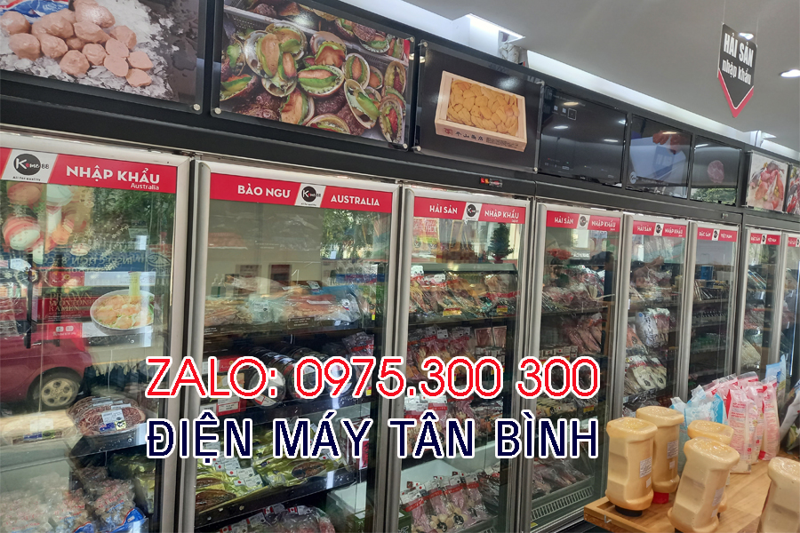 tủ đông ghép nối trưng bày thực phẩm siêu thị